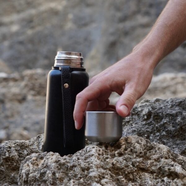 Travel Thermos for Tea with Strainer and Tea Cup Lid